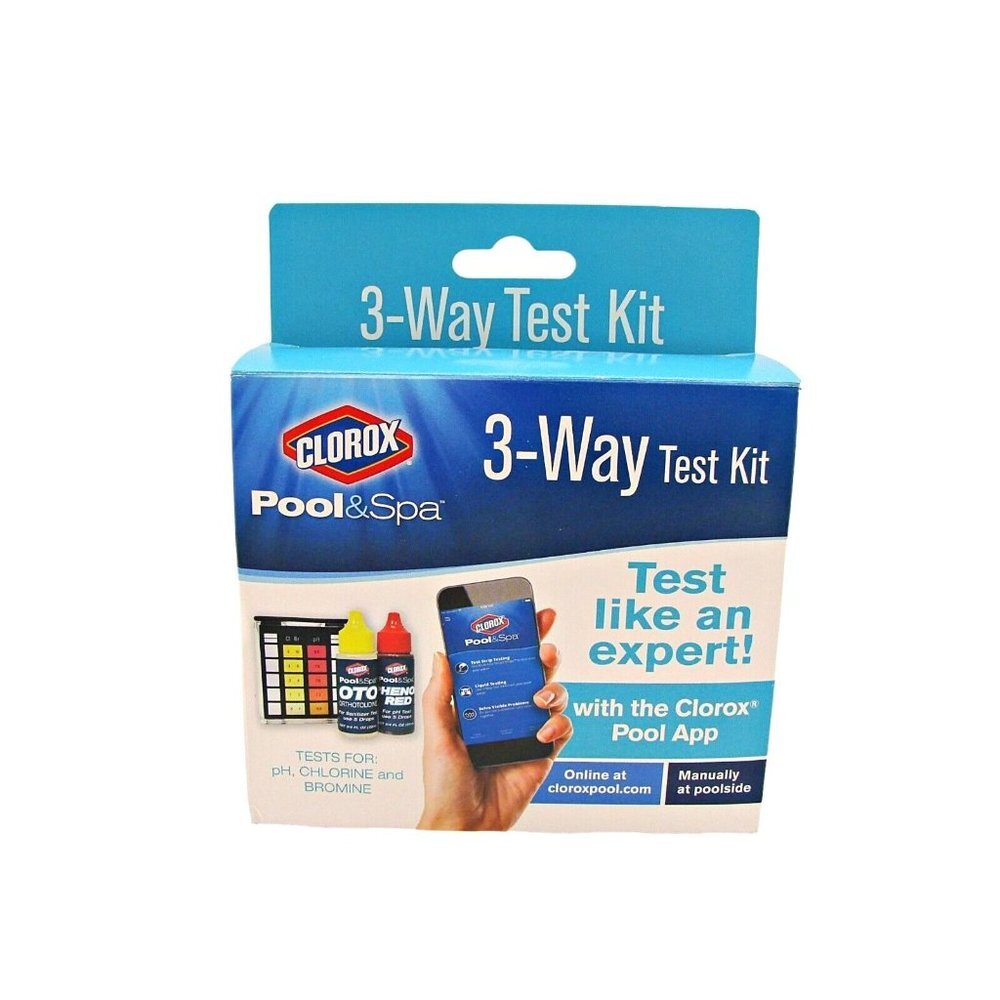 Clorox Pool and Spa 3 Way Test Kit Water Test for pH Chlorine and Bromine NIOB